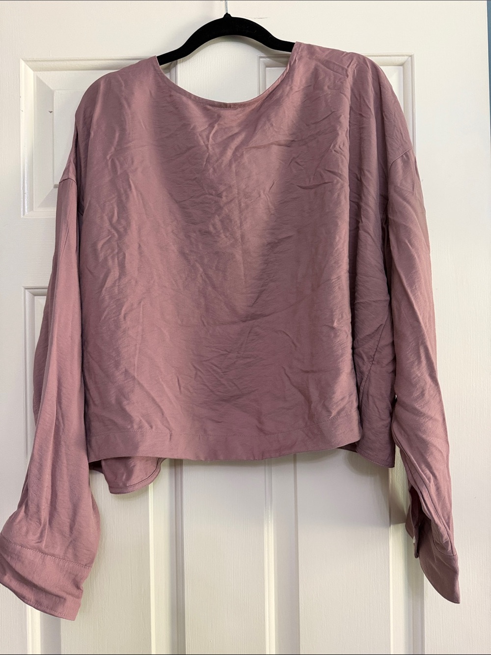 Madewell Soft Mauve Long-Sleeve Relaxed Top